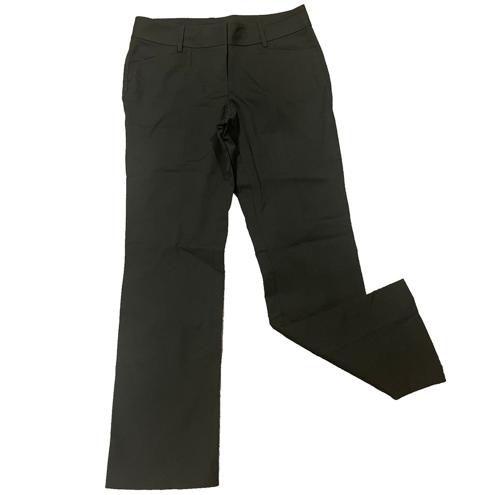 Express Dress Pants Women 7/8 Olive Brown‎ Stretch Mid Rise Straight Leg Office